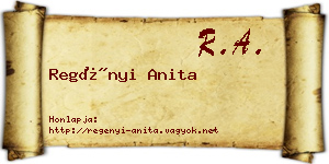 Regényi Anita névjegykártya